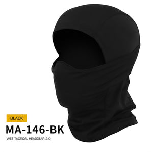 Balaclava with rubber protective mask WST 2.0 - Black