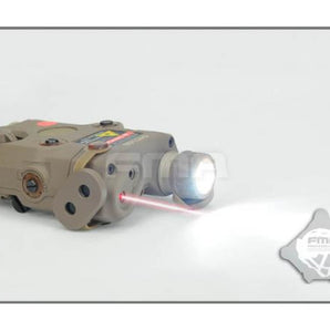 FMA AN/PEQ15 LA-5 Upgrade Version (LED Flashlight, Red / IR Laser) - Tan