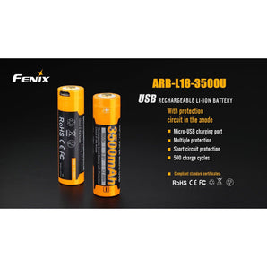 Charging battery USB Fenix 18650 3500mAh (Li-ion)