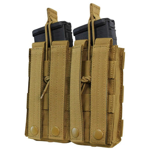 Double Open-Top M4 Mag Pouch MOLLE OLIVE