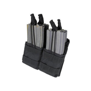 Double Stacker Open-Top M4 Mag Pouch Black