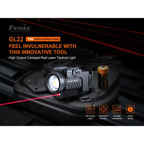 FENIX GL22 TACTICAL LIGHT WITH RED LASER SIGHT