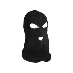 Hood with 3 holes COTTON BLACK