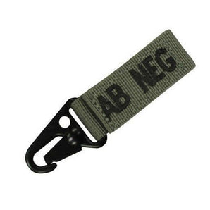 Keychain with blood group OLIVE - AB POS