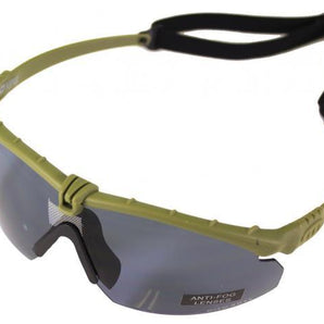 Nuprol Glasses BATTLE PRO'S - Green Frame / Smoked Lense w/Insert