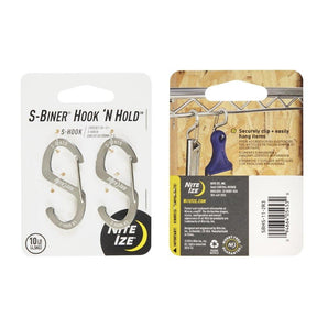 S-Biner(R) Hook 'N Hold(TM) Carabiner, Small - Silver (2 pcs)