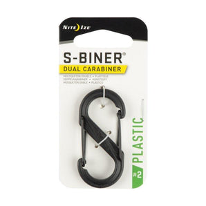 S-BINER(R) PLASTIC DUAL CARABINER, black - size 2