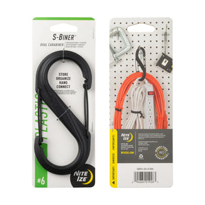 S-BINER(R) PLASTIC DUAL CARABINER, black - size 6