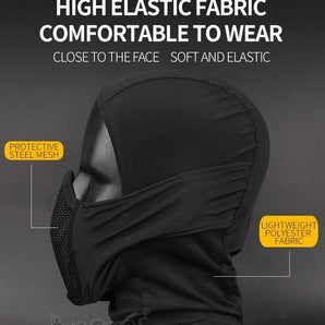 Shadow Balaclava with Steel Half Fighter Face Mask ( TAN )