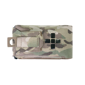 Small Horizontal Individual First Aid Kit pouch, Laser Cut, Multicam