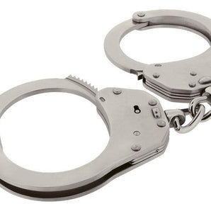 Stainless steel police handcuffs